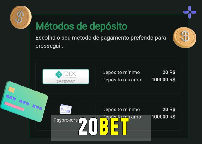 O cassino 20betbet oferece uma grande variedade de métodos de pagamento